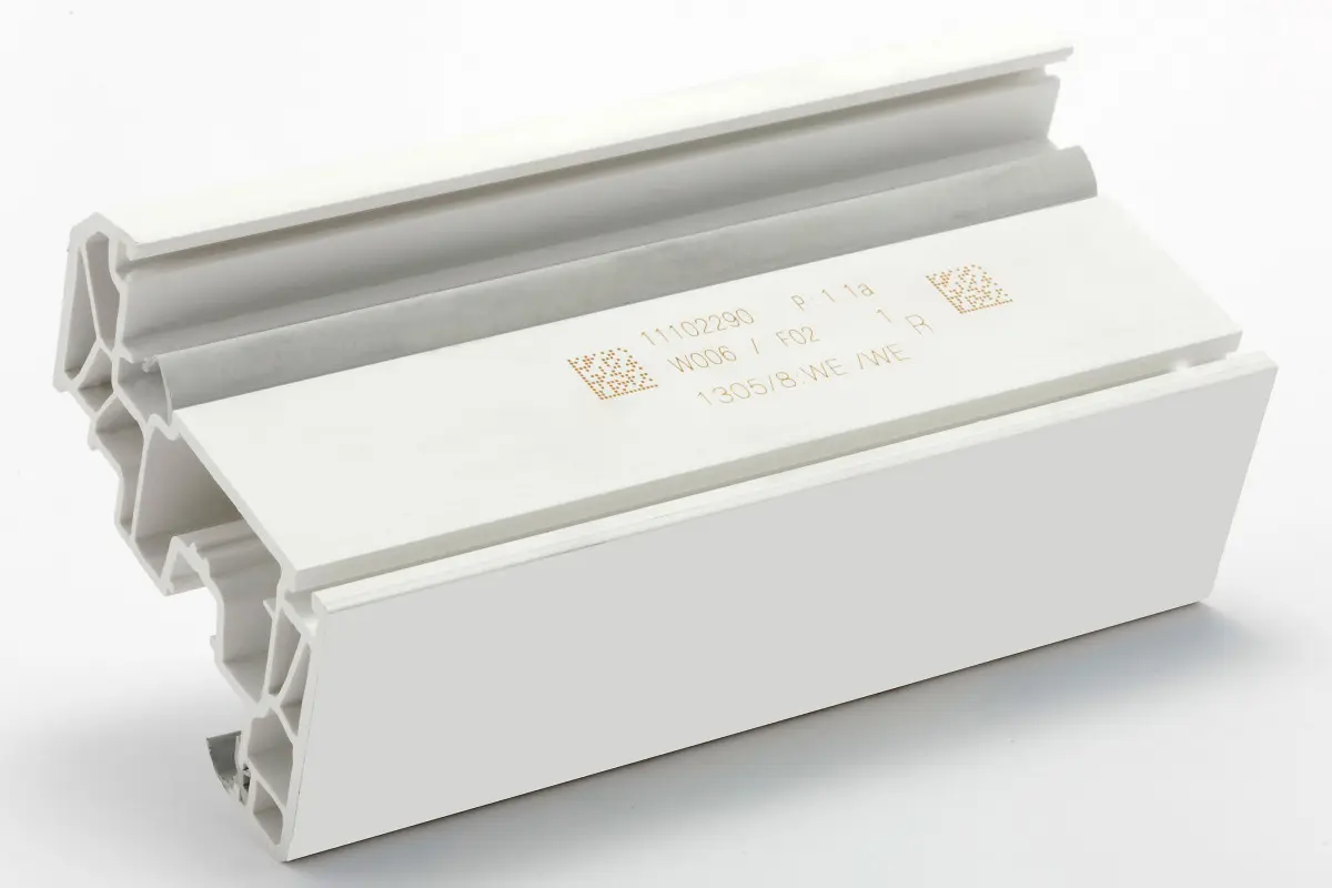 Laserbeschriftung auf Profilleiste