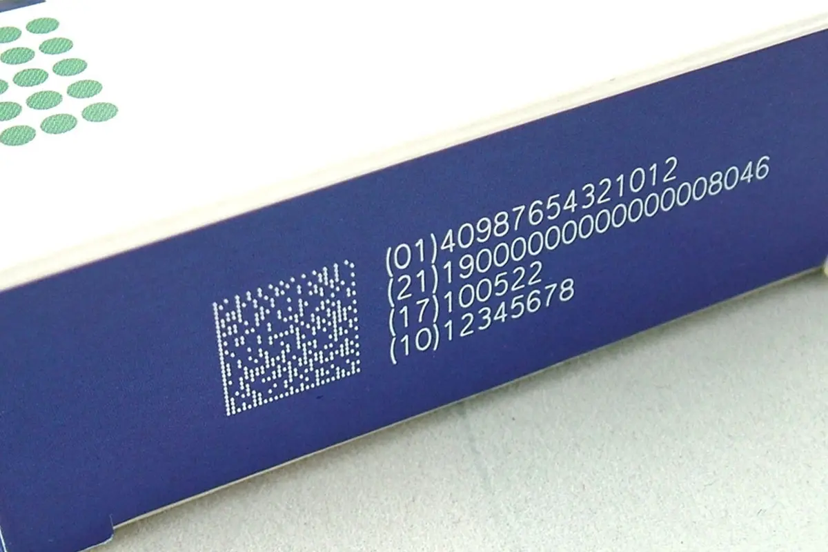 Datamatrix laser marking on folding boxes
