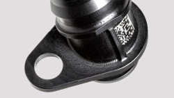 Gelaserter Datamatrix Code auf Kunststoff