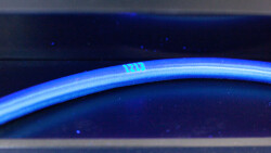 Rubber cord marked with a UV inkjet printer Markoprint