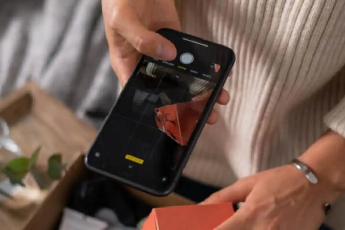 Ecommerce Verpackung Smartphone-Scan