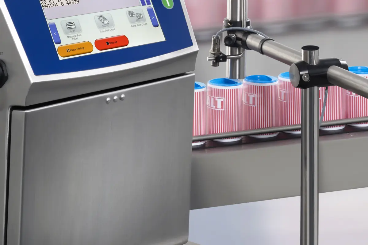CIJ Drucker Linx 8900 an der Produktionslinie Dosen