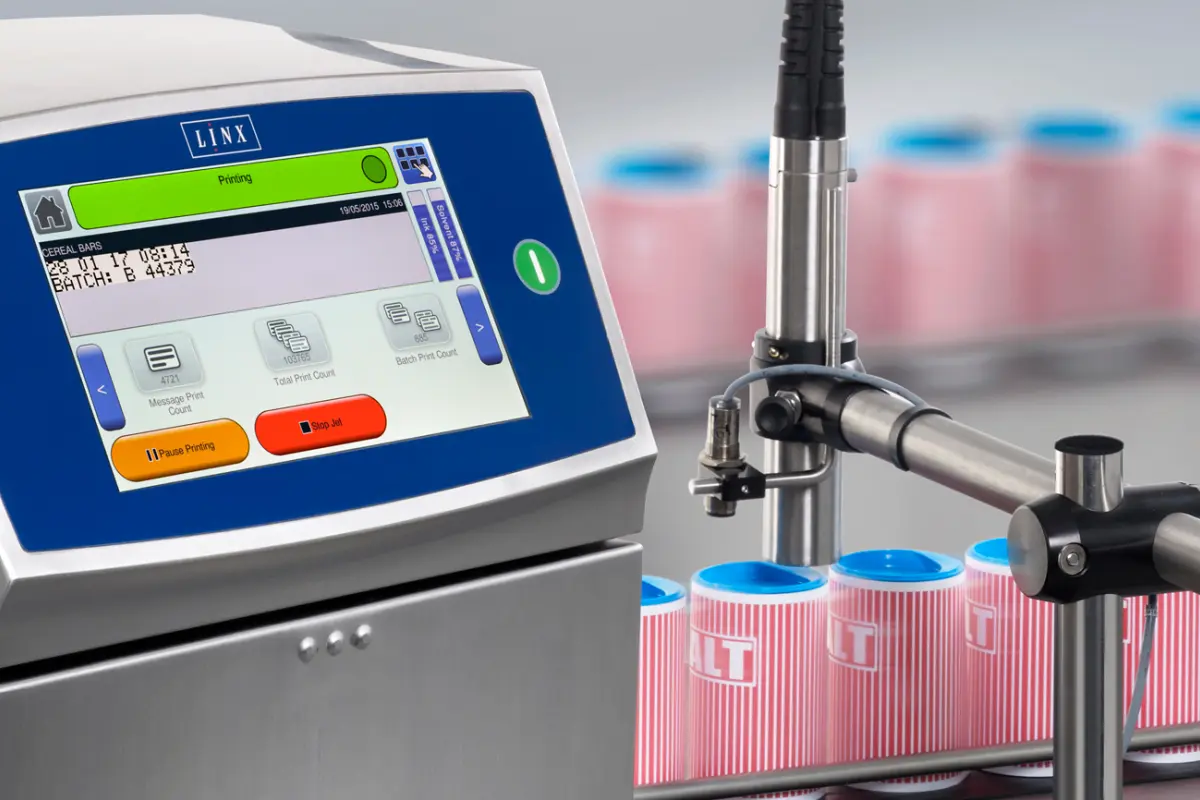 Linx 8900 CIJ Drucker codiert Plastikdeckel