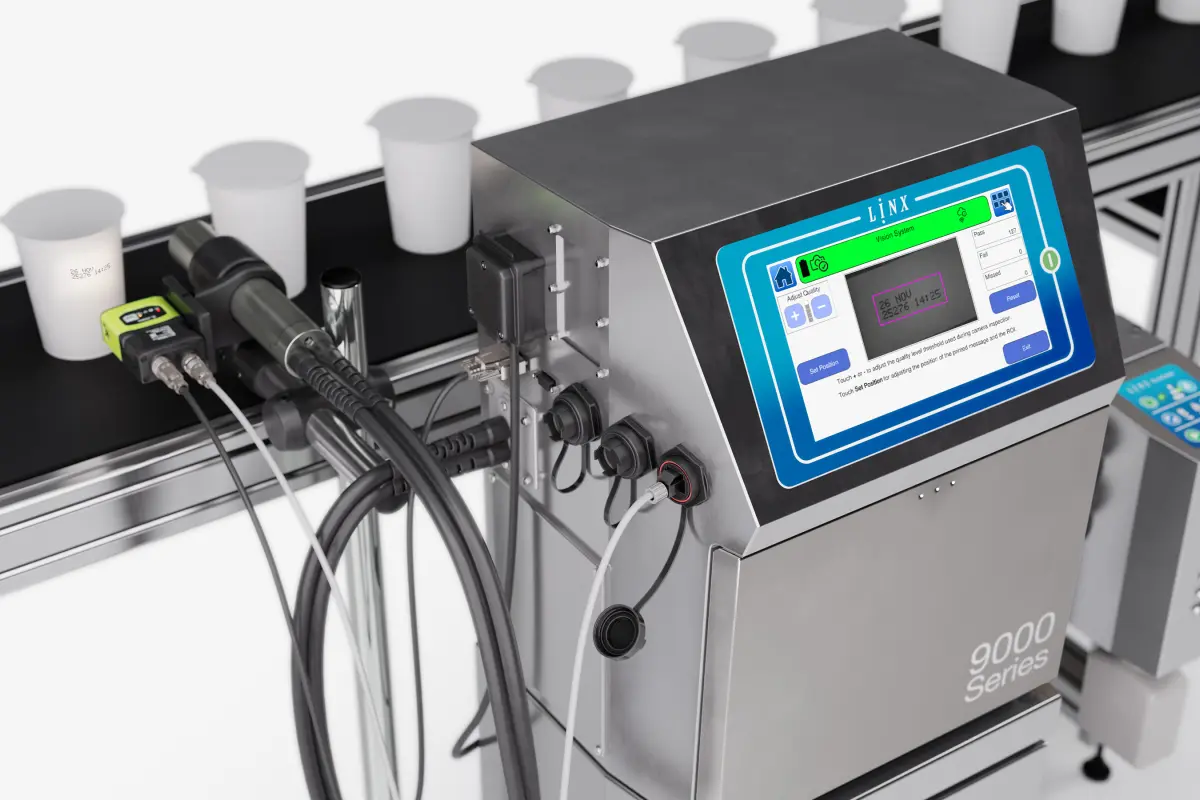 Linx 9900 Serie mit Kamera und Reinigungsstation