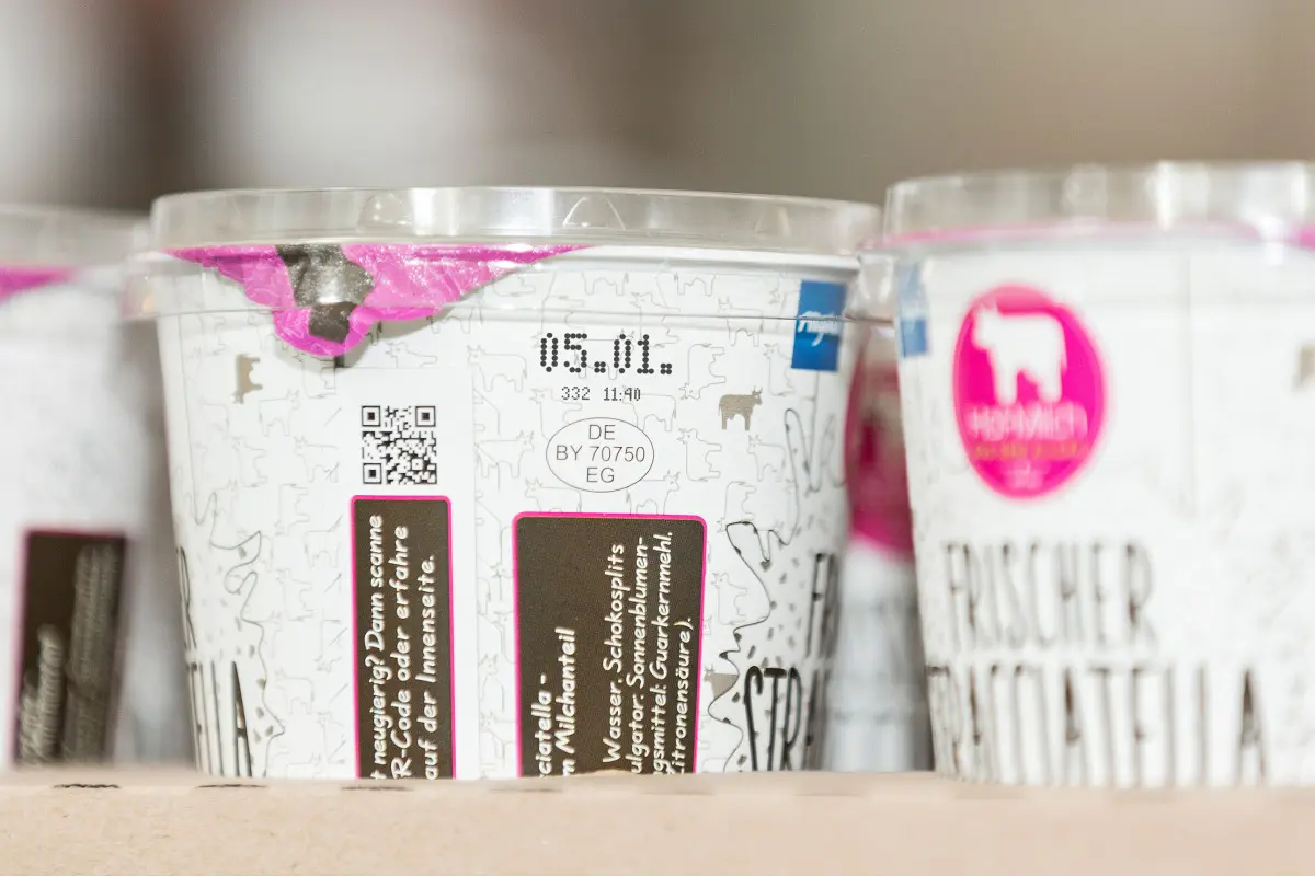 Labels on dairy products