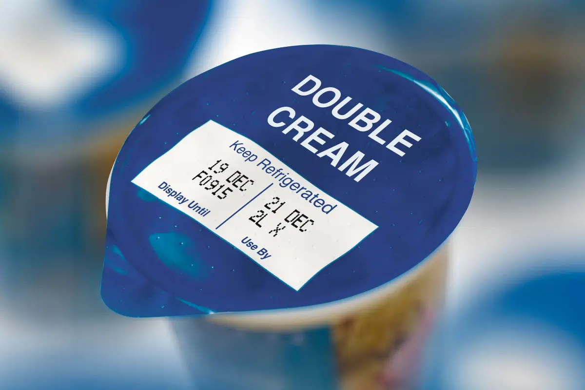 Best-before date labelled on aluminum lid